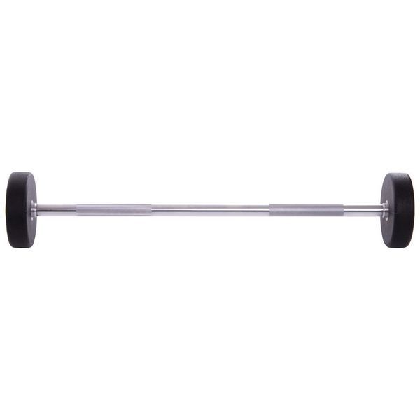 Штанга нерозбірна з фіксованою вагою пряма поліуретанова Zelart Urethane Barbell TA-2689-25 довжина-106см 25кг чорний-салатовий TA-2689-25 фото