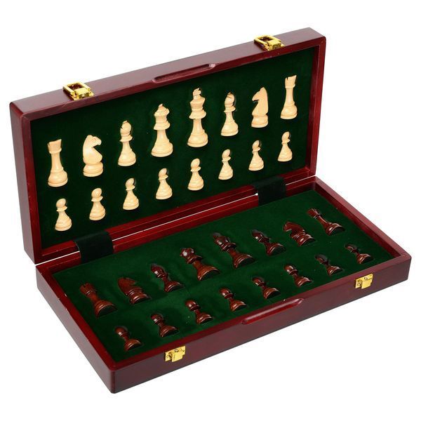 Шахматы настольная игра деревянные ZOOCEN FL334 размер 34см x 37см x 2,75см FL334 фото