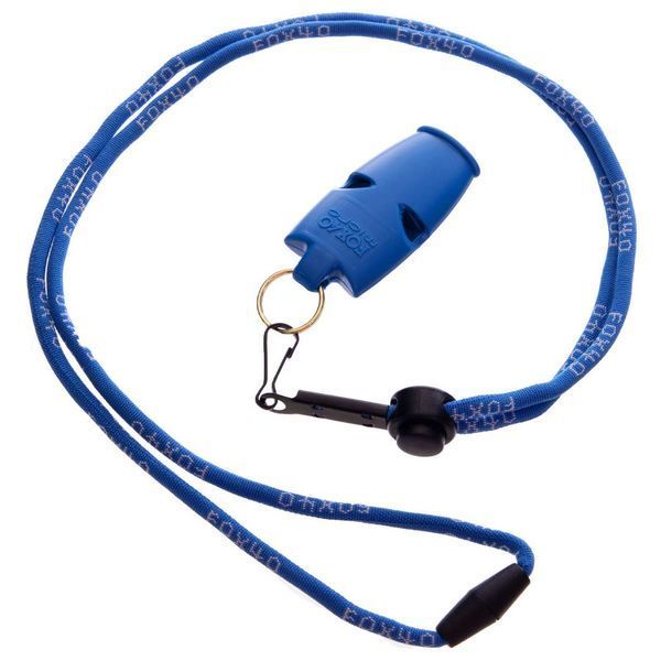 Свисток спортивный судейский пластиковый со шнурком WHISTLE MICRO SAFETY FOX40-9513 цвета в ассортименте FOX40-9513 фото