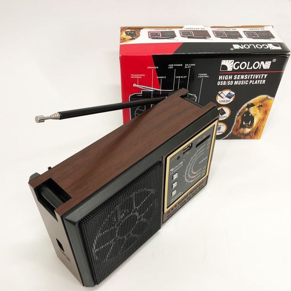 Радиоприёмник Аккумуляторный GOLON RX-9922UAR, Всеволновый радиоприемник профессиональный ws45687 фото