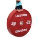 Бамперні диски гумові Bumper Plates LiveUp LP8332-25 o50.5мм 25кг червоний LP8332-25 фото 9