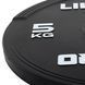 Бамперні диски гумові Bumper Plates LiveUp LP8331-5 o50.5мм 5кг чорний LP8331-5 фото 4