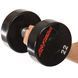 Гантель цільна професійна з поліуретановим покриттям LIFE FITNESS SC-80081-22 1шт 22кг чорний-червоний SC-80081-22 фото 4
