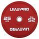 Бамперні диски гумові Bumper Plates LiveUp LP8332-25 o50.5мм 25кг червоний LP8332-25 фото 2