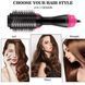 Фен Щетка расчёска 3в1 One step Hair Dryer 1000 Вт 3 режима выпрямитель для укладки волос стайлер с функцией ионизации ws38113 фото 20