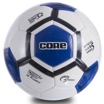 М'яч футбольний CORE ATROX CRM-051 №5 PVC білий-чорний-синій CRM-051 фото