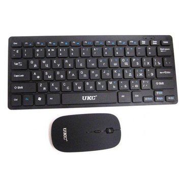 Бездротова клавіатура IOS з мишкою Keyboard Wireless 901. Колір: чорний ws52841 фото