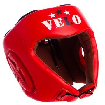 Шлем боксерский профессиональный кожаный AIBA VELO 3080 S-XL красный 3080 фото