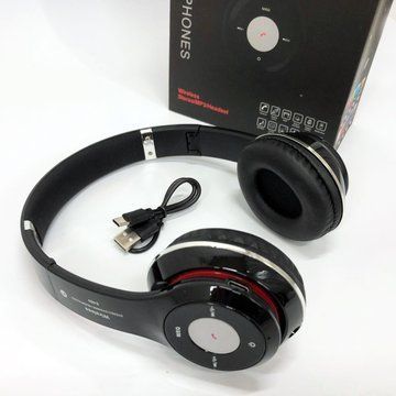 Беспроводные наушники S460 Bluetooth black с MP3 плеером черный 18-20000 Гц, Беспроводные блюз наушники ws91551 фото