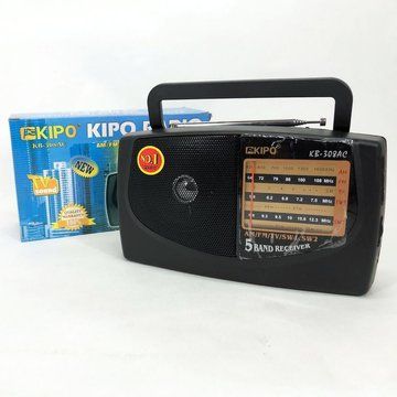 Радиоприемник KIPO KB-308AC - мощный 5-ти волновой фм Радиоприемник fm диапазона, Приемник фм радио ws69592 фото