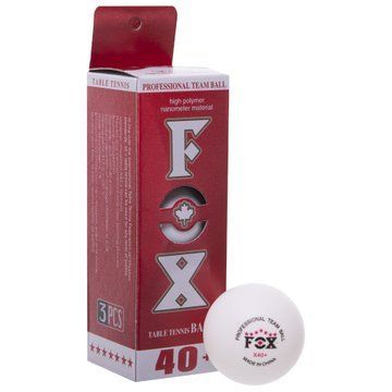 Набор мячей для настольного тенниса FOX 40+ 3star T007 3шт белый T007 фото