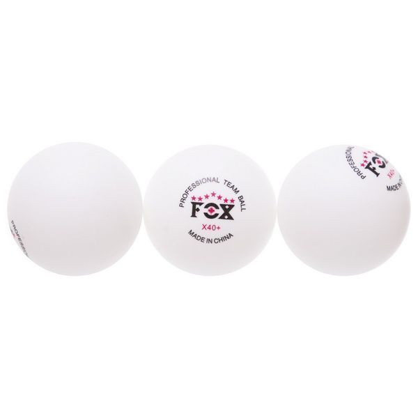 Набор мячей для настольного тенниса FOX 40+ 3star T007 3шт белый T007 фото