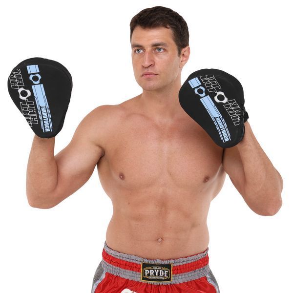 Лапа боксерська вигнута тренувальна PU HARD TOUCH BO-00123 2штуки р. Універсальний розмір рукавички BO-00123 фото