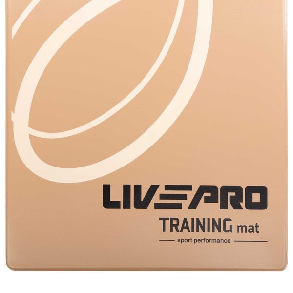 Коврик для фитнеса и спорта с люверсами для хранения LiveUp LP9009 120x60x0,7см светло-коричневый LP9009 фото