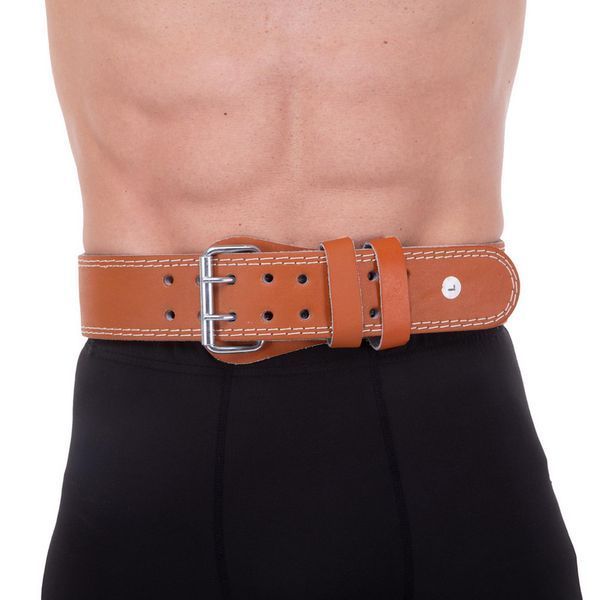 Пояс атлетический кожаный Zelart SB-165056 спинка-15см размер-XS-XXL коричневый SB-165056 фото