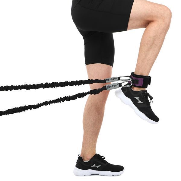 Лямка для ног TRAINING LEG STRAPS EZOUS H-03 1шт черный-фиолетовый H-03 фото