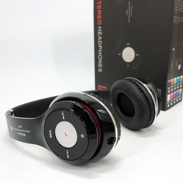 Беспроводные наушники S460 Bluetooth black с MP3 плеером черный 18-20000 Гц, Беспроводные блюз наушники ws91551 фото