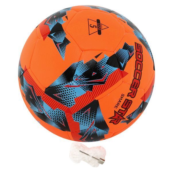 М'яч футбольний HYBRID TECNOLOGY SHINE SOCCER STAR SHARE FB-6046 №5 PU FB-6046 фото