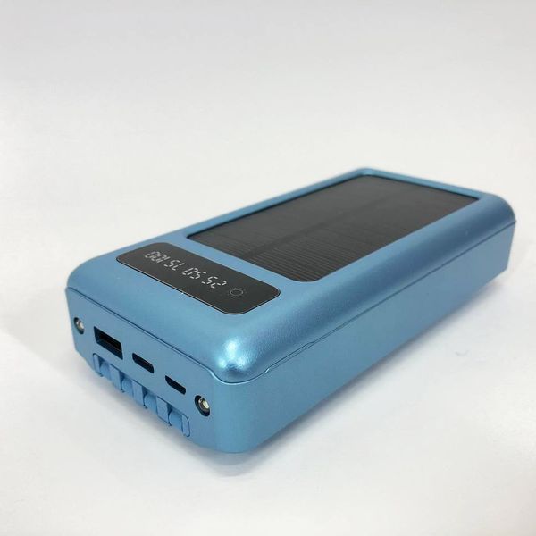 Портативное зарядное устройство на 20000mAh, Power Bank на солнечной батарее, для планшета. Цвет: синий ws93361-1 фото