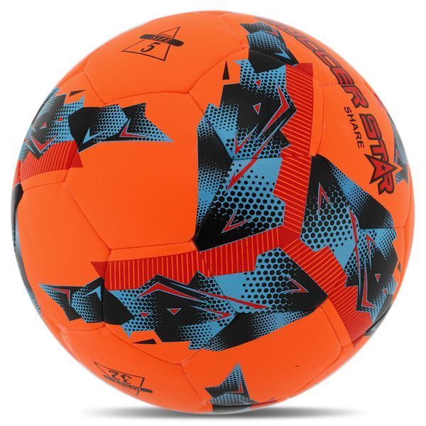 М'яч футбольний HYBRID TECNOLOGY SHINE SOCCER STAR SHARE FB-6046 №5 PU FB-6046 фото