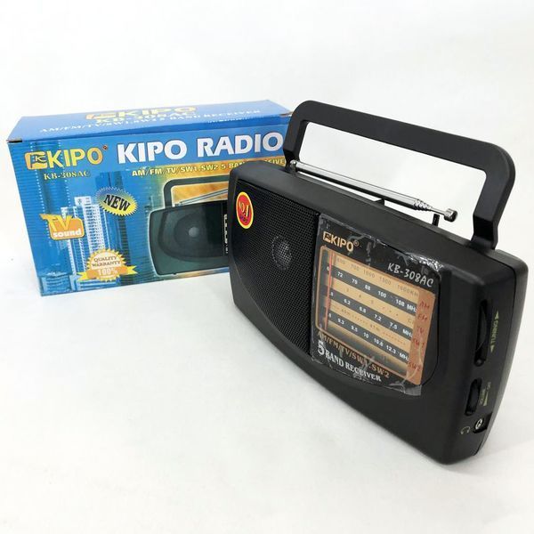 Радиоприемник KIPO KB-308AC - мощный 5-ти волновой фм Радиоприемник fm диапазона, Приемник фм радио ws69592 фото