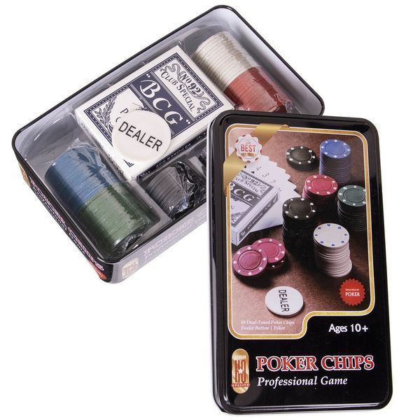 Набор для покера в металлической коробке Professional Poker chips SP-Sport IG-4590 80 фишек IG-4590 фото