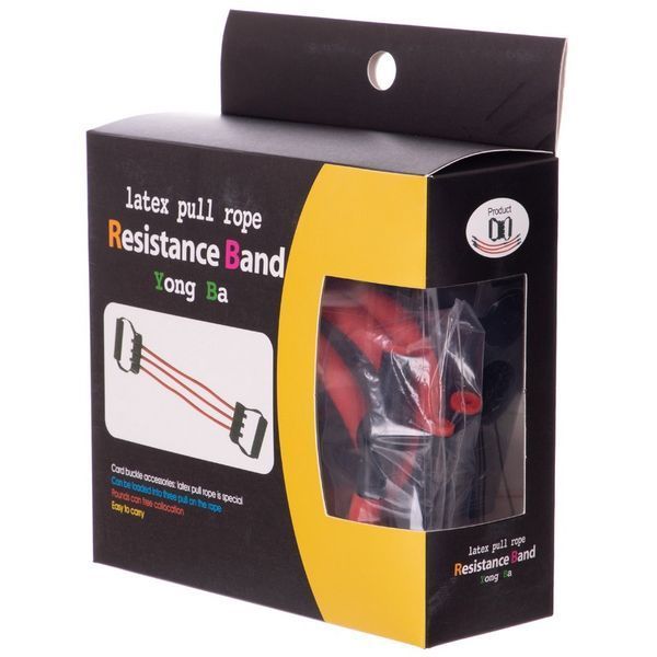 Эспандер трубчатый с ручками для фитнеса SP-Sport Resistance Band 8021-30 75см нагрузка 13,5кг 30LB красный 8021-30 фото
