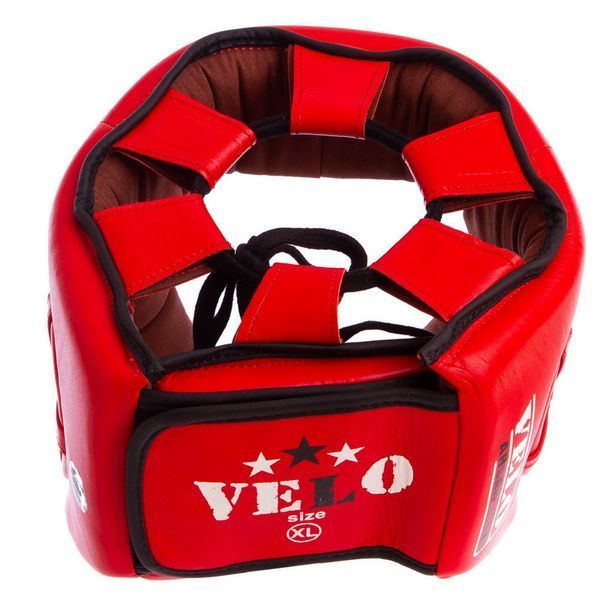 Шолом боксерський професійний шкіряний AIBA VELO 3080 S-XL червоний 3080 фото