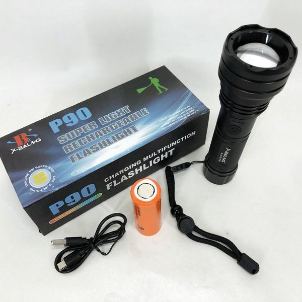 Фонарик ручной тактический Bailong BL-K70-P90, фонарик светодиодный для туриста, сверхмощный фонарик ws86249 фото