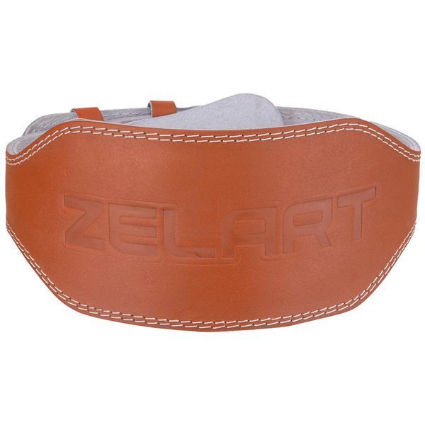 Пояс атлетический кожаный Zelart SB-165056 спинка-15см размер-XS-XXL коричневый SB-165056 фото
