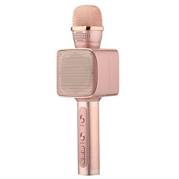 Караоке Мікрофон Magic Karaoke YS-68 Bluetooth Колонка 2в1 з голограмою LED Відлуння Мембраної Бездротової. Колір: рожевий ws29266-1 фото