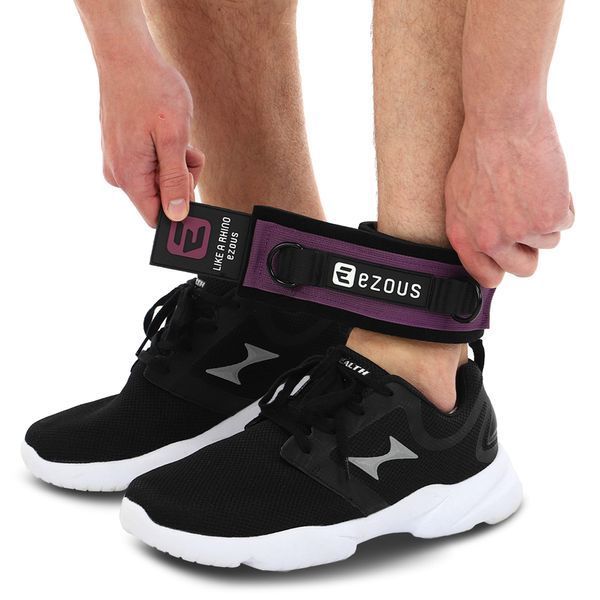 Лямка для ног TRAINING LEG STRAPS EZOUS H-03 1шт черный-фиолетовый H-03 фото