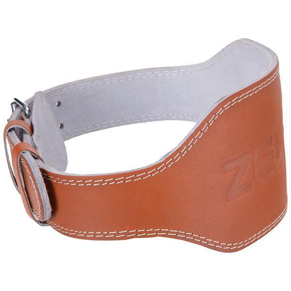 Пояс атлетический кожаный Zelart SB-165056 спинка-15см размер-XS-XXL коричневый SB-165056 фото