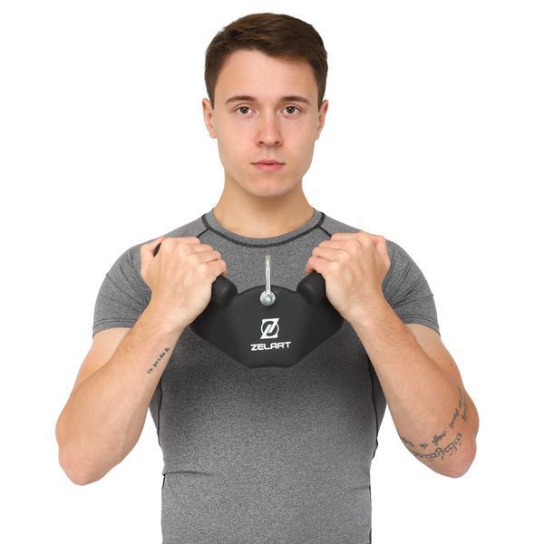 Рукоятка для обратной тяги c узким хватом Reverse Grip нескользящее покрытие Zelart TA-9634 30см черный TA-9634 фото