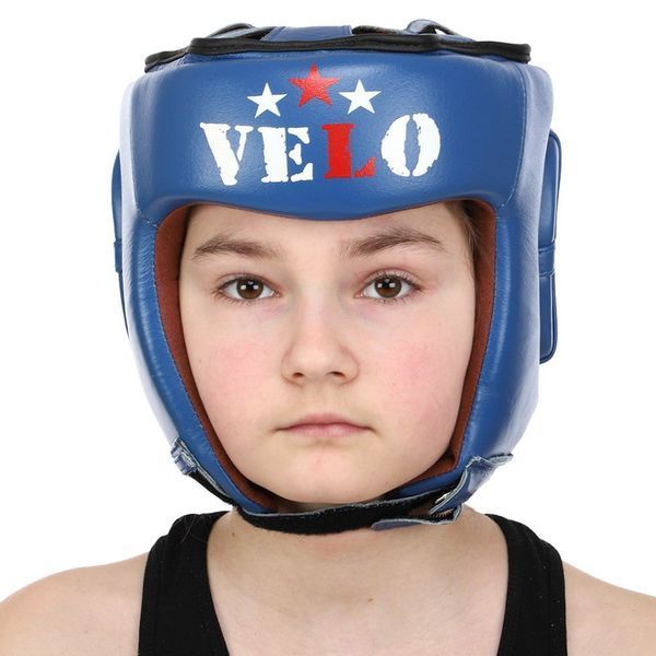 Шолом боксерський професійний шкіряний AIBA VELO 3080 S-XL червоний 3080 фото