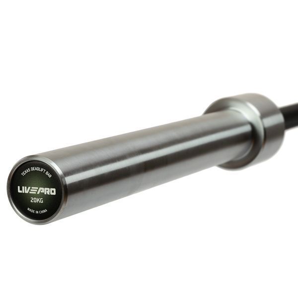 Гриф прямой для становой тяги хромированный Олимпийский Texas Deadlift Bar LiveUp LP8371 длина 2,3м гриф o50мм хром-черный LP8371 фото