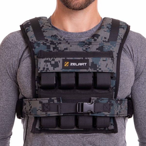 Жилет обважнювач з регульованою вагою Zelart WEIGTH VEST TA-7817-16 вага-1-16кг камуфляж TA-7817-16 фото