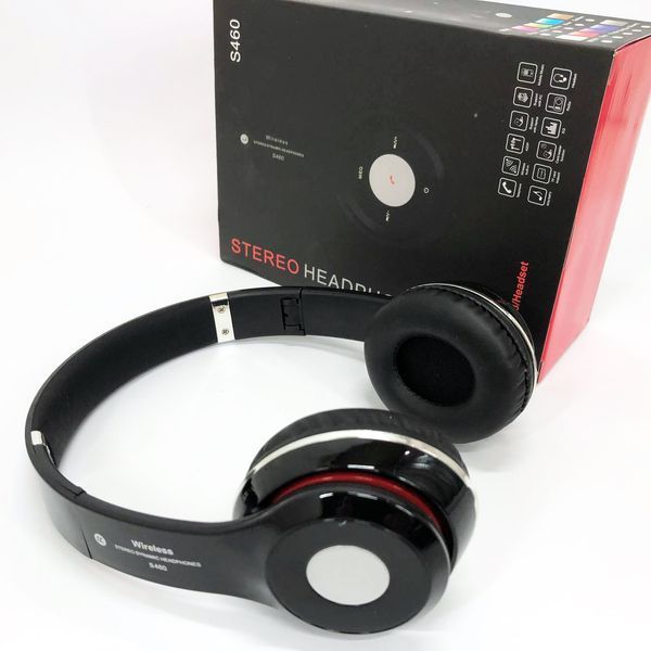 Беспроводные наушники S460 Bluetooth black с MP3 плеером черный 18-20000 Гц, Беспроводные блюз наушники ws91551 фото