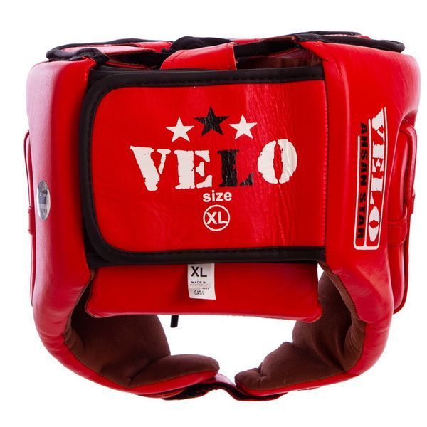 Шолом боксерський професійний шкіряний AIBA VELO 3080 S-XL червоний 3080 фото