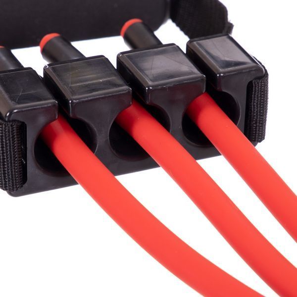 Эспандер трубчатый с ручками для фитнеса SP-Sport Resistance Band 8021-30 75см нагрузка 13,5кг 30LB красный 8021-30 фото