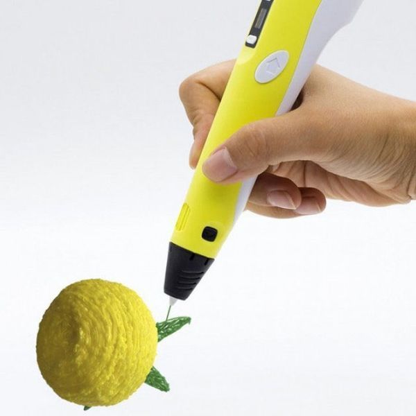 3D ручка Smart 3D Pen 2 c LCD дисплеем, Детская электро ручка для фигурок из пластика. Цвет: желтый ws78385 фото