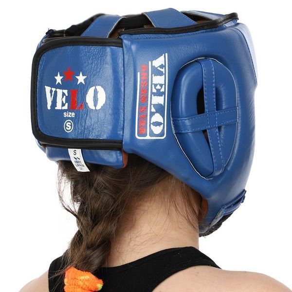 Шолом боксерський професійний шкіряний AIBA VELO 3080 S-XL червоний 3080 фото
