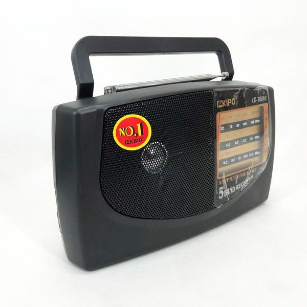 Радиоприемник KIPO KB-308AC - мощный 5-ти волновой фм Радиоприемник fm диапазона, Приемник фм радио ws69592 фото