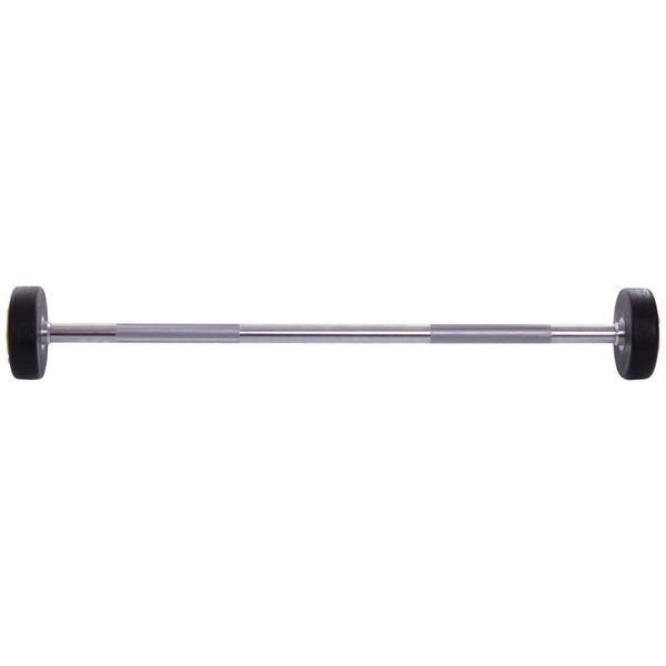 Штанга неразборная с фиксированным весом прямая полиуретановая Zelart Urethane Barbell TA-2689-15 длина-104см 15кг черный-салатовый TA-2689-15 фото