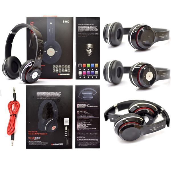 Беспроводные наушники S460 Bluetooth black с MP3 плеером черный 18-20000 Гц, Беспроводные блюз наушники ws91551 фото