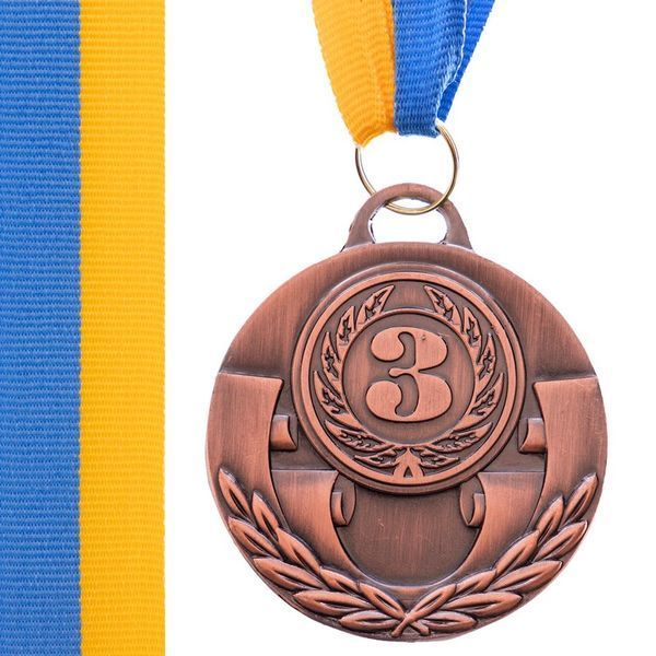 Медаль спортивна зі стрічкою SP-Sport AIM C-4842 o5см золото, срібло, бронза C-4842 фото