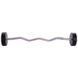 Штанга неразборная с фиксированным весом изогнутая полиуретановая Zelart Urethane Barbell TA-2690-30 длина-107см 30кг черный-салатовый TA-2690-30 фото 2