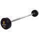Штанга неразборная с фиксированным весом прямая обрезиненная Zelart Rubber Coated Barbell TA-2685-20 длина-95см 20кг черный TA-2685-20 фото 1