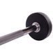 Штанга неразборная с фиксированным весом прямая полиуретановая Zelart Urethane Barbell TA-2689-15 длина-104см 15кг черный-салатовый TA-2689-15 фото 4