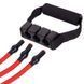 Эспандер трубчатый с ручками для фитнеса SP-Sport Resistance Band 8021-30 75см нагрузка 13,5кг 30LB красный 8021-30 фото 6